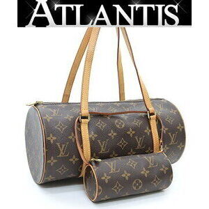 Louis Vuitton Papillon Monogram Handbag Canvas Leather Brown